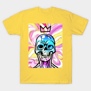 Skeletor King | Skeleton King | Apocalypse Art | Skull King | Rainbow T-Shirt